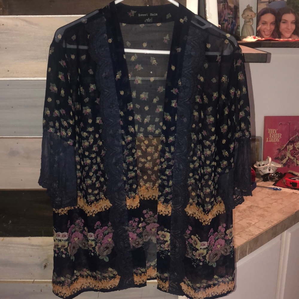 Boho Style Floral Kimono - small size